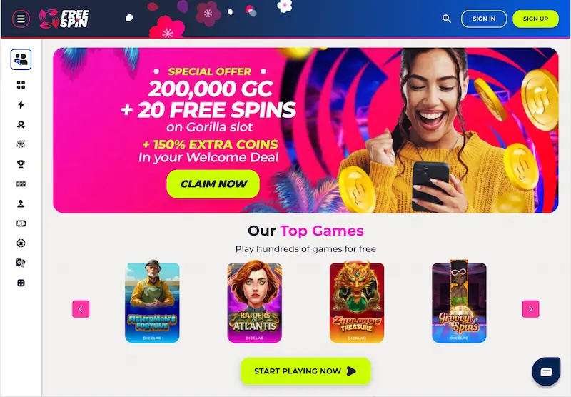 freespin.com home