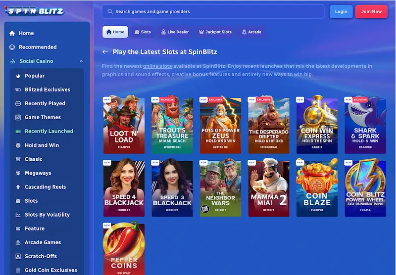 spinblitz homepage